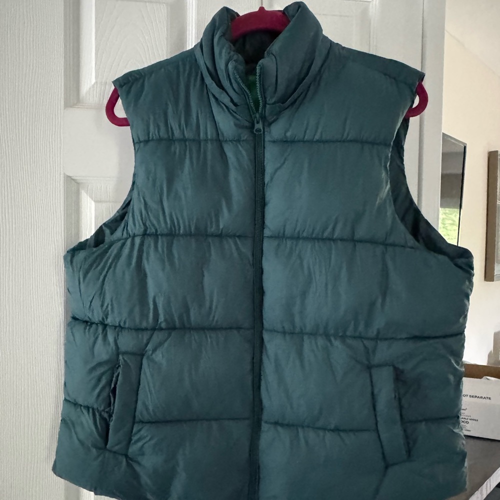 Dip Teal and Green Puffer Vest
